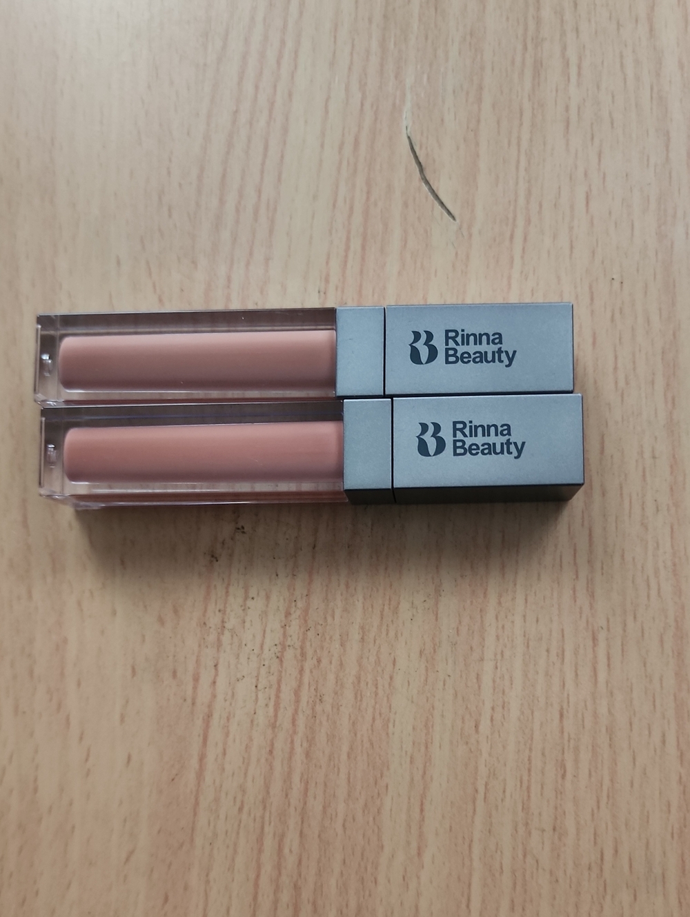 Rena Beauty Nude Peach Lip Gloss Duo — Creamy Hydrating Shine